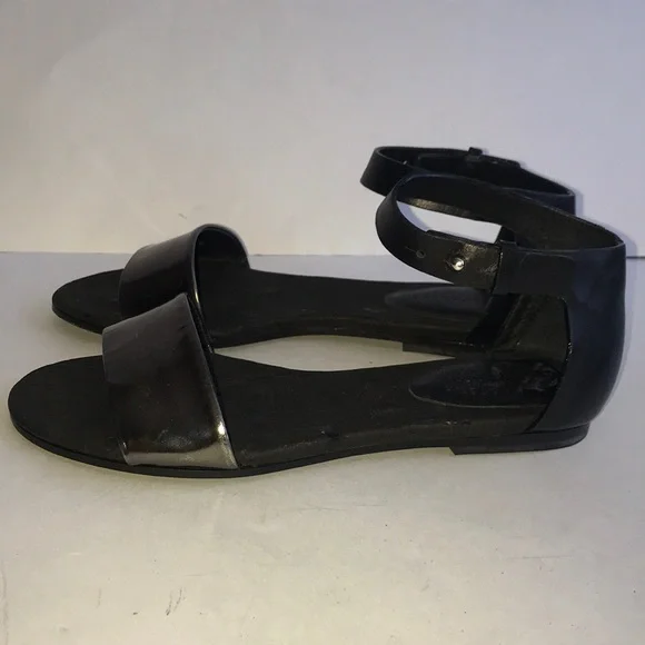 See by Chloe Specchio Cork Flat Sandal Size 36 Black Leather Upper Designer - Picture 4 of 13